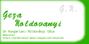 geza moldovanyi business card